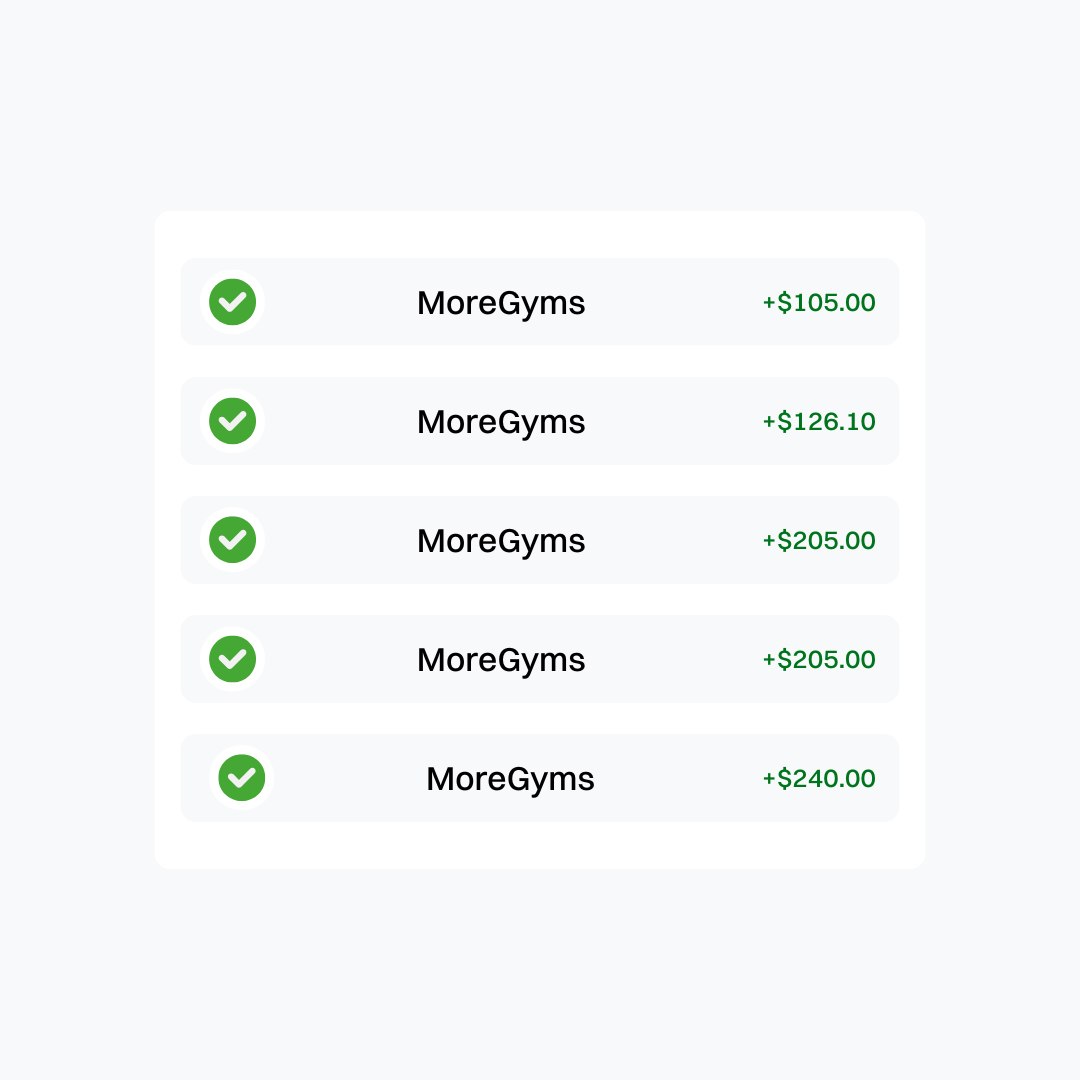 MoreGyms Pro Payouts